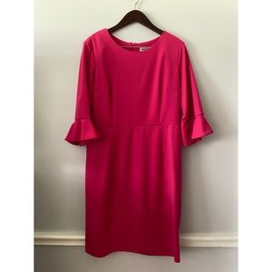 Pink bell sleeve dress